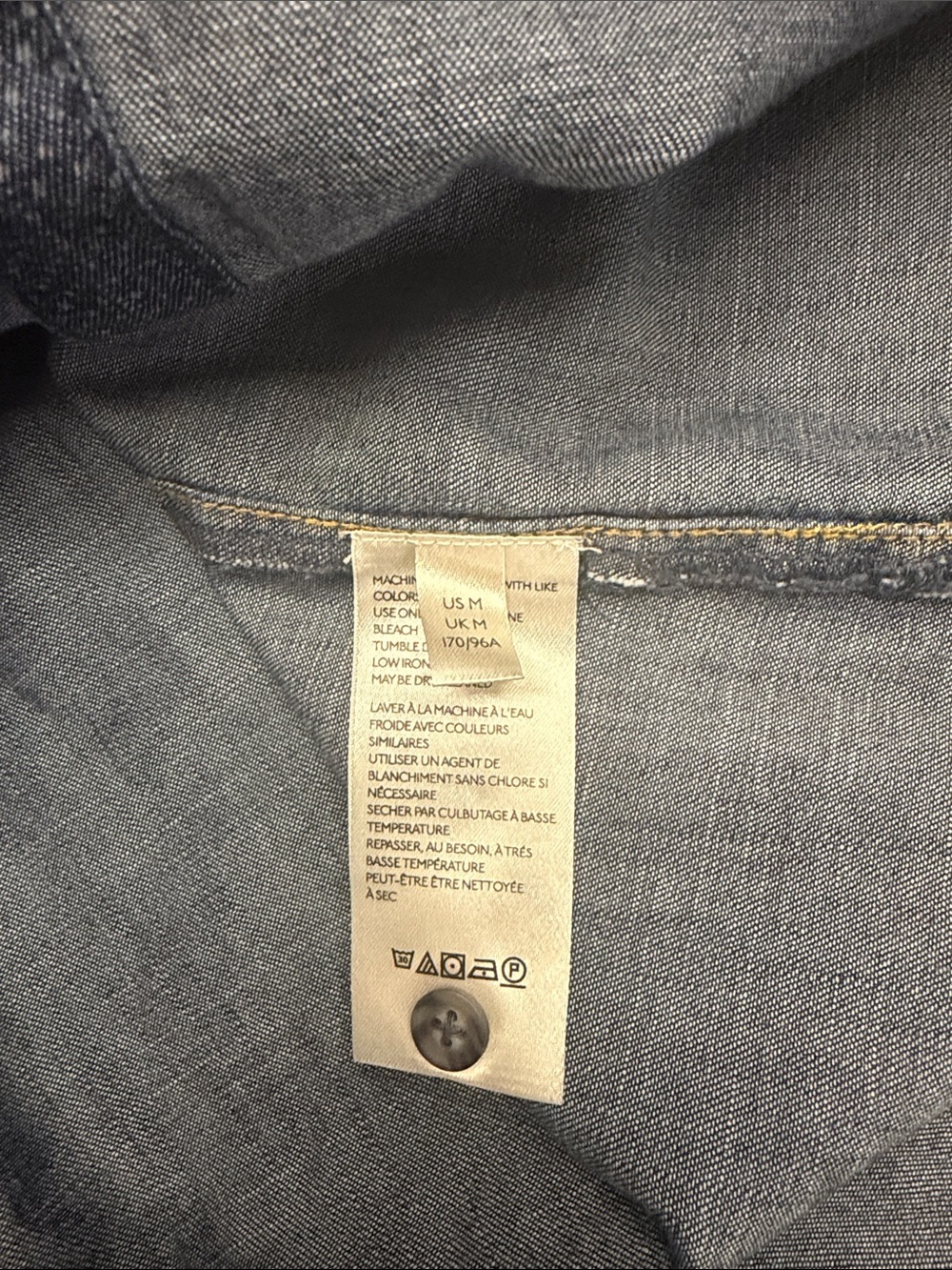 Pilcro by anthropologie Blue Textured Button-Down Shirt - Picture 5 of 5